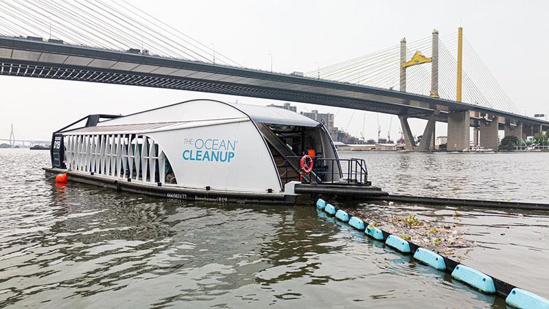 InterceptorTM river cleanup solution - photo © The Ocean Cleanup