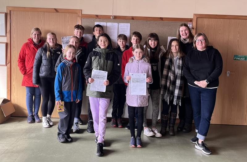 Easter Eggstravaganza in Kippford: Full of Easter Fun Cadets, the Kippford RNLI quizzers in the Clubhouse afterwards with Cadet Officer Jo Harris and Training Officer Emma McRobert photo copyright Nicola McColm taken at Solway Yacht Club