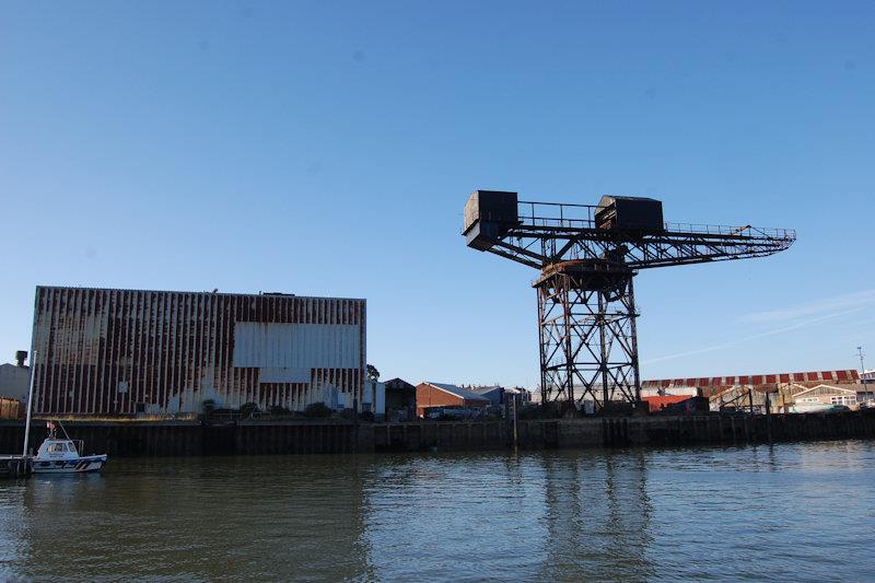 The famous ‘hammerhead' crane at Cowes has its own heritage story to tell and ought to attract central funding for future preservation work photo copyright Dougal Henshall taken at 