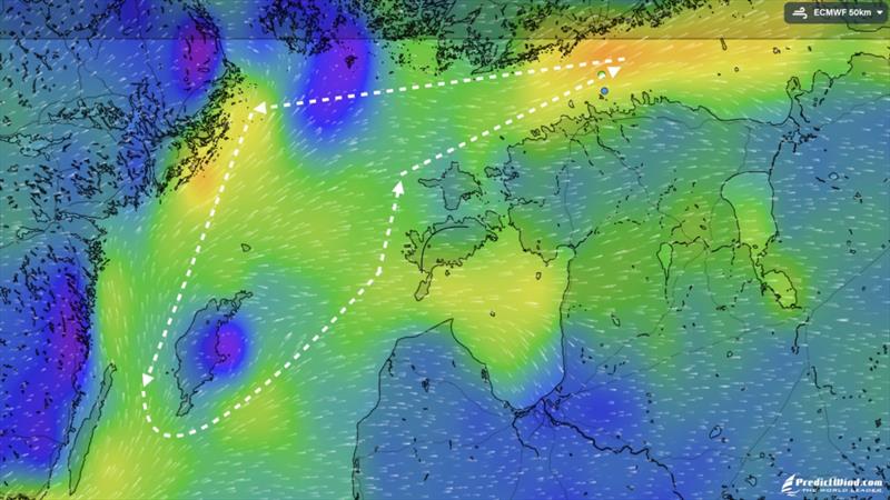 The route of the 635nm offshore Roschier Baltic Sea Race - photo © Predictwind