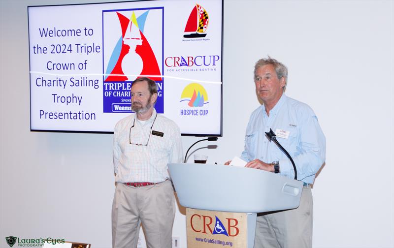 Drew Fleming of Weems and Plath and Paul Bollinger of CRAB announce the award - photo © CRAB Sailing