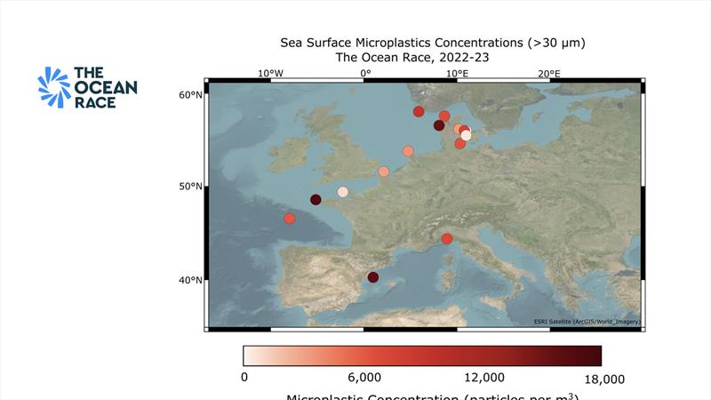 Ocean microplastic concentrations captured in Europe during The Ocean Race 2022-23 photo copyright The Ocean Race taken at 