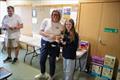Solway Yacht Club Cadet Week - Cadet Officer Joanne Harris presents Ida Iglehart with her HCP3 trophy after her clean sweep winning every race in her Topper © Nicola McColm