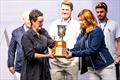 Georgia Bruder, left, with Finn Silver Cup - 2025 Finn Gold Cup podium © Robert Deaves