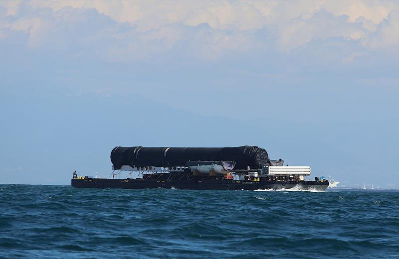 SpaceX booster in route to Vandenberg - 2025 Port of Los Angeles Harbor Cup photo copyright Bronny Daniels / Joysailing.com taken at Los Angeles Yacht Club