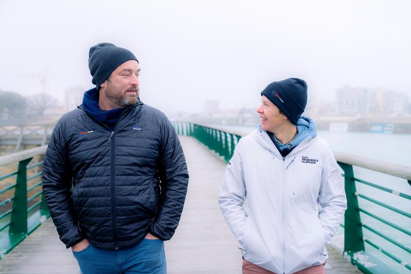 Jeremy Pochman, CEO of 11th Hour Racing, with Francesca Clapcich - photo © Eloi Stichelbaut / polaRYSE / 11th Hour Racing