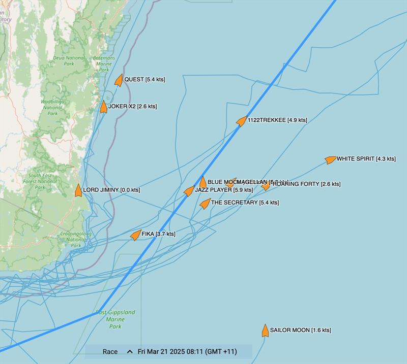 Melbourne Osaka Cup: Main fleet direction on the Race Tracker - photo © Melbourne to Osaka Media