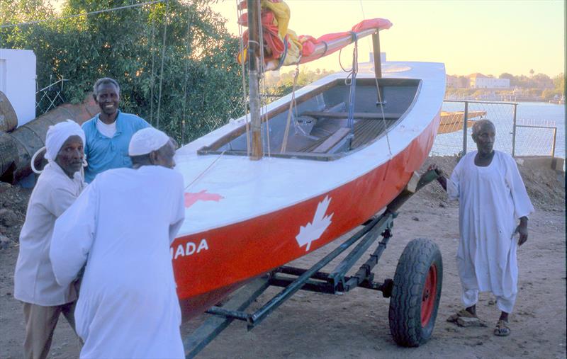 The boat boys help us launch Canada One - photo © Nick Coghlan