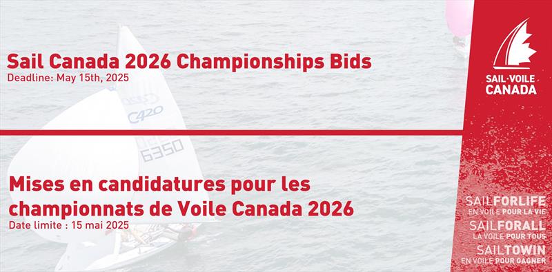 Sail Canada 2026 Championships bids open photo copyright Sail Canada taken at Sail Canada