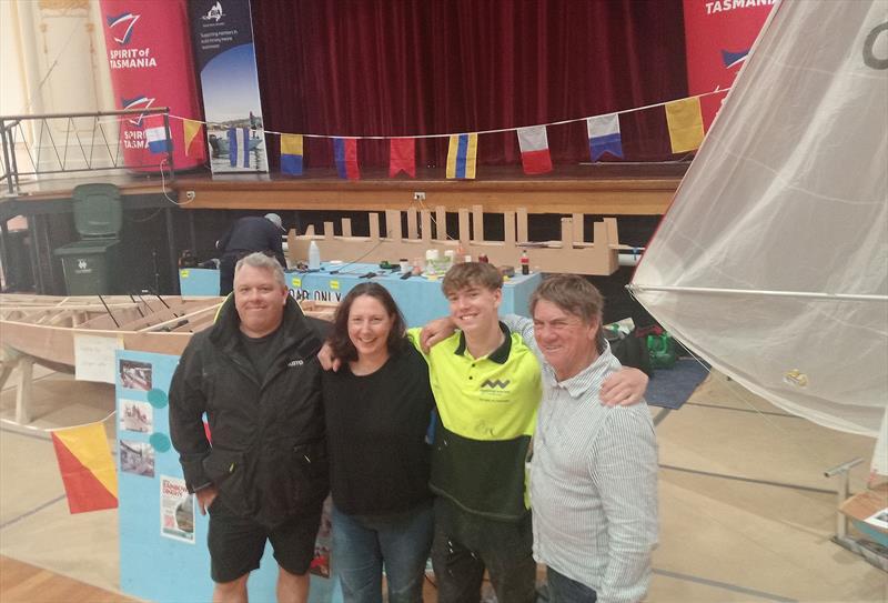 The McAlpine family with Sean Langman, whose company, Noakes, paddy now works at - photo © Paddy McAlpine