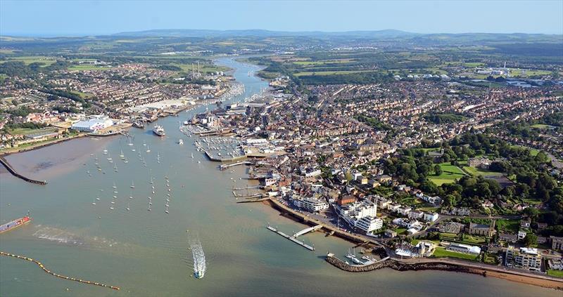 Aerial view of Cowes, Isle of Wight - photo © www.visitisleofwight.co.uk