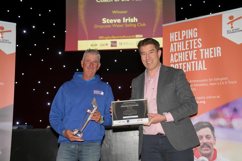 Steve Irish wins the Rugby Borough Coach of the Year Award photo copyright Jamie Gray / Rugby Sport & Leisure taken at Draycote Water Sailing Club