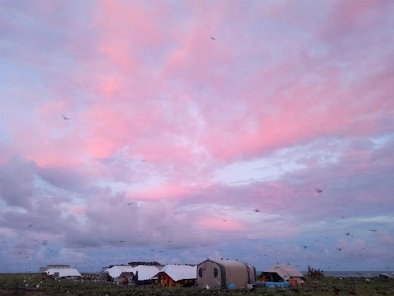 Field camp at sunrise on Tern Island, Lalo photo copyright NOAA Fisheries taken at 