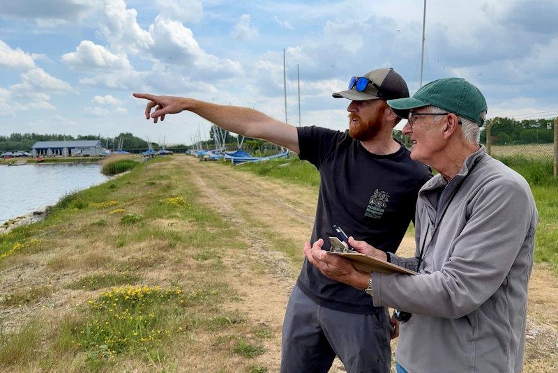 OODs trying to figure out what the wind will do next - Border Counties Midweek Sailing at Shotwick Lake - photo © Ian Clowes