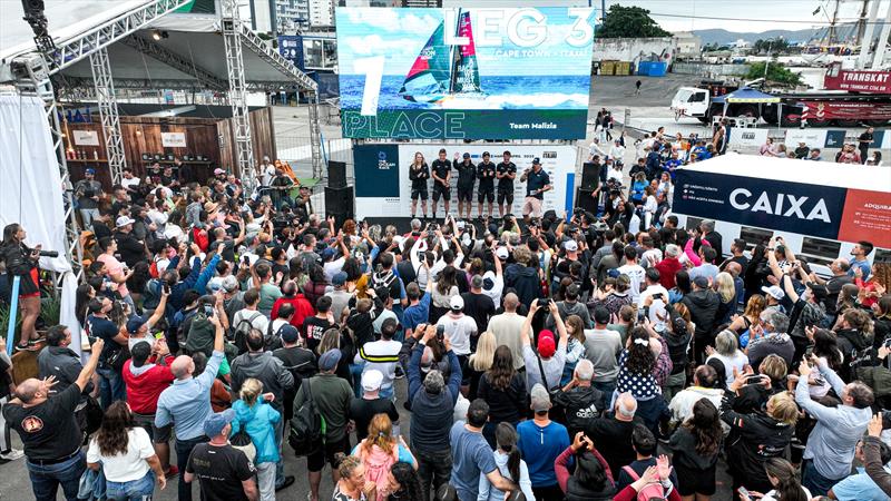 The Ocean Race 2022-23 - 21 April 2023. Leg 3 prize giving in the Ocean Live Park. Team Malizia, winners of Leg 3 - photo © Sailing Energy / The Ocean Race