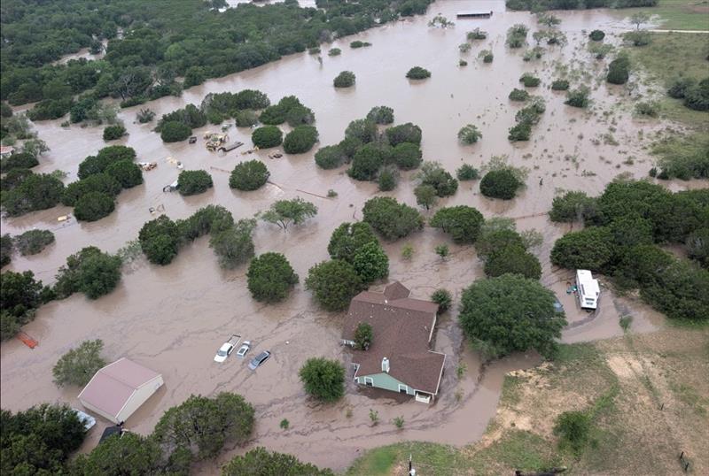 Over flight imagery of the flooding near Kerville, Texas, July 5, 2025 photo copyright Petty Officer 3rd Class Cheyenne Basurto taken at 