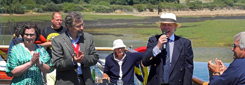 The Sailing Club's President Ian Grant tells the story behind the history of the club during the Mengeham Rythe Sailing Club 75th Anniversary Celebrations - photo © Cat Dawtrey