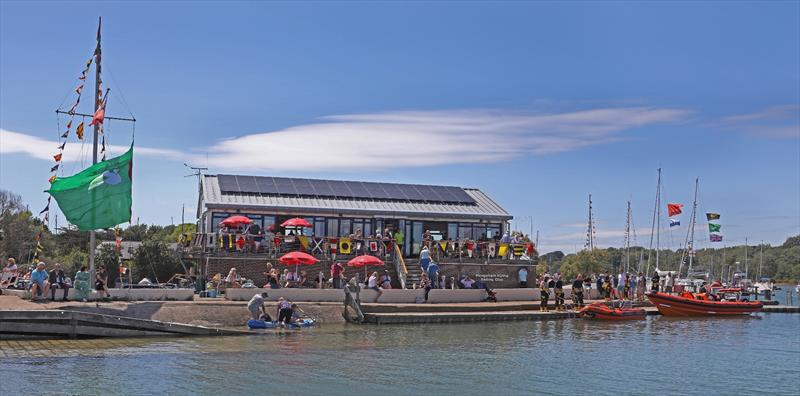 Flying the flag with the lifeboat on the pontoon during the Mengeham Rythe Sailing Club 75th Anniversary Celebrations - photo © Cat Dawtrey
