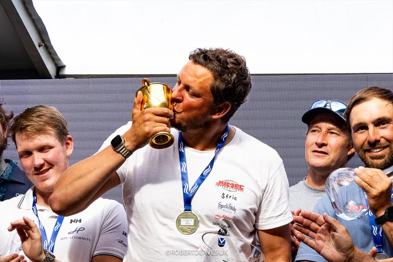 Deniss Karpak, EST - 2025 Finn Gold Cup podium - photo © Robert Deaves