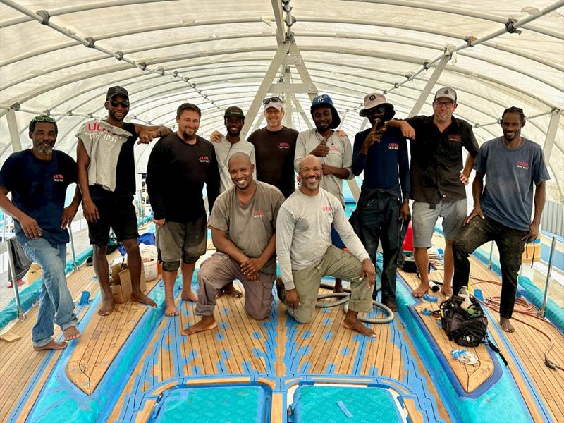 Join the skilled workforce at companies such as Ultrarefit (above) and Woodstock Boatbuilders, using their talents to return yachts to their former glory photo copyright Antigua and Barbuda Marine Association taken at 