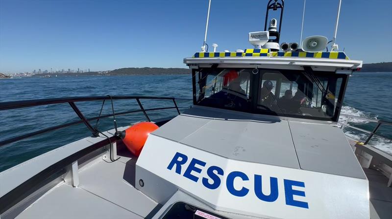 A volunteer crew from Marine Rescue Middle Harbour responds to a call for assistance - photo © Marine Rescue NSW