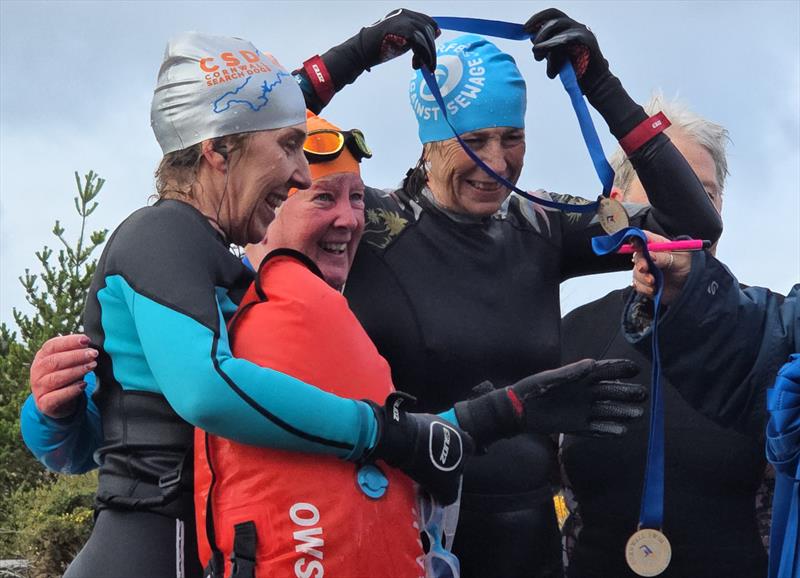 85 swimmers took to the Children's Sailing Trust's Trevassack Lake for the first Cornwall Swim Festival - photo © CST