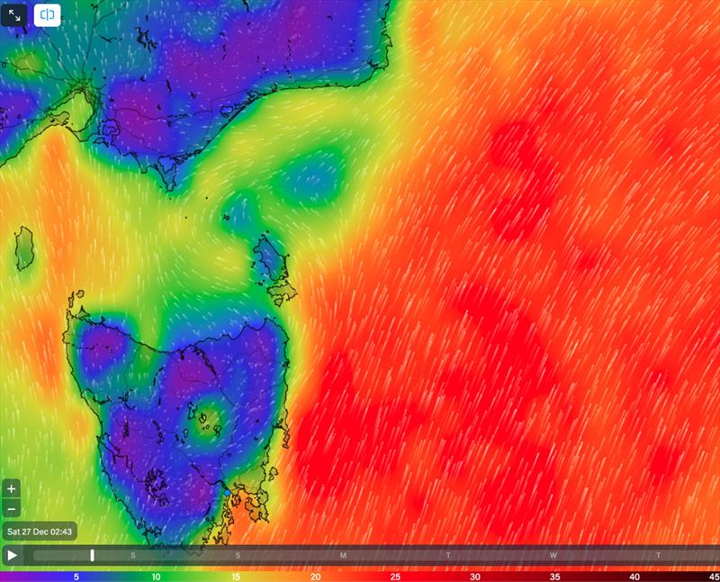 Picnic at St Helens (NE corner of Tassie) - This is why everyone is sooooooo close to the NSW coast. It is not about now, it is about what is to come - photo © Predictwind.com