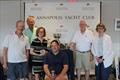 © CRAB Sailing L-R: Bob Harmon, CRAB Volunteer Skipper; Paul `Bo` Bollinger, President & CEO; Mimi Engelsman, CRAB Volunteer Crew; Justin Disborough, CRAB Skipper (2nd Place); Peter Gordon, Race Committee PRO; Secretary Carol Beatty, Department of Disabilities © CRAB Sailing