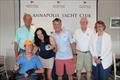 © CRAB Sailing L-R: Paul `Bo` Bollinger, CRAB President & CEO; Kevin Detwiler, CRAB Skipper (3rd Place); Maude Laurence, CRAB Volunteer Crew; Trey Warman, CRAB Volunteer Skipper; Peter Gordon, Race Committee PRO; Secretary Carol Beatty, Department of Disabilities © CRAB Sailing