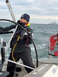 KISS Rally with winner of Helm Trophy - Prue Britton on the helm of DuXelle - Prue Britton &copy; ORCV KISS ALIVE