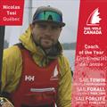 Nicolas Tosi of Gatineau, Quebec, named Sail Canada Coach of the Year &copy; Sail Canada