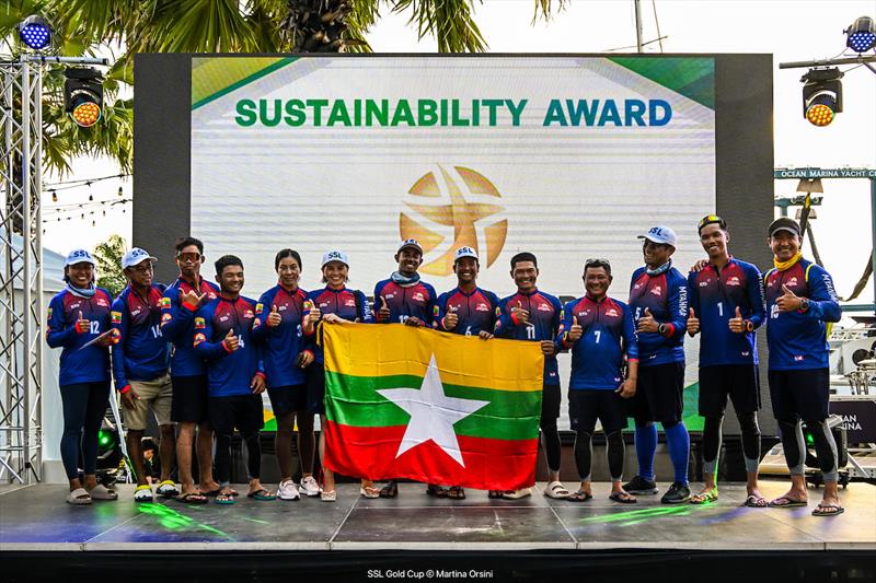 Sustainability Award podium - photo © Martina Orsini / SSL Gold Cup
