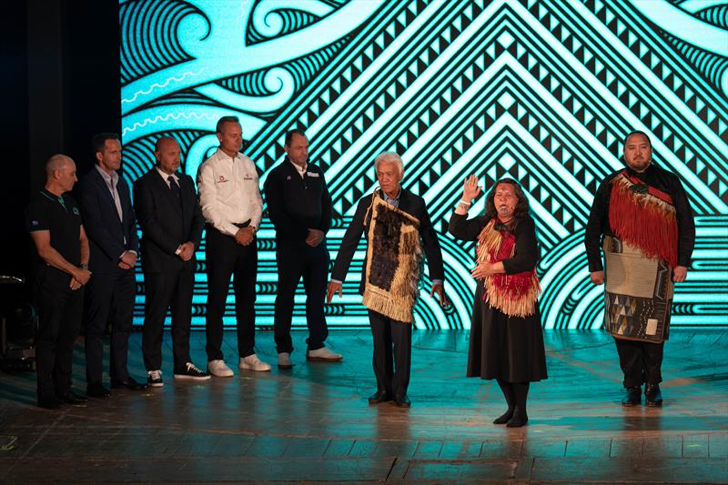 Ngati Whatua Orakei presenting a pounamu taonga to the founding members of the America's Cup Partnership - photo © Ian Roman / America's Cup