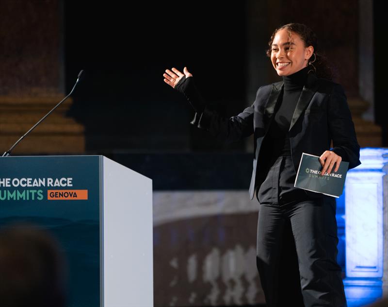 Bailey Bass, Host of The Ocean Race Summit Genova 2026 - photo © Tiger Brisius / The Ocean Race