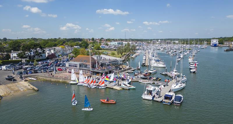 Royal Lymington Yacht Club clubhouse from the water - photo © RLymYC