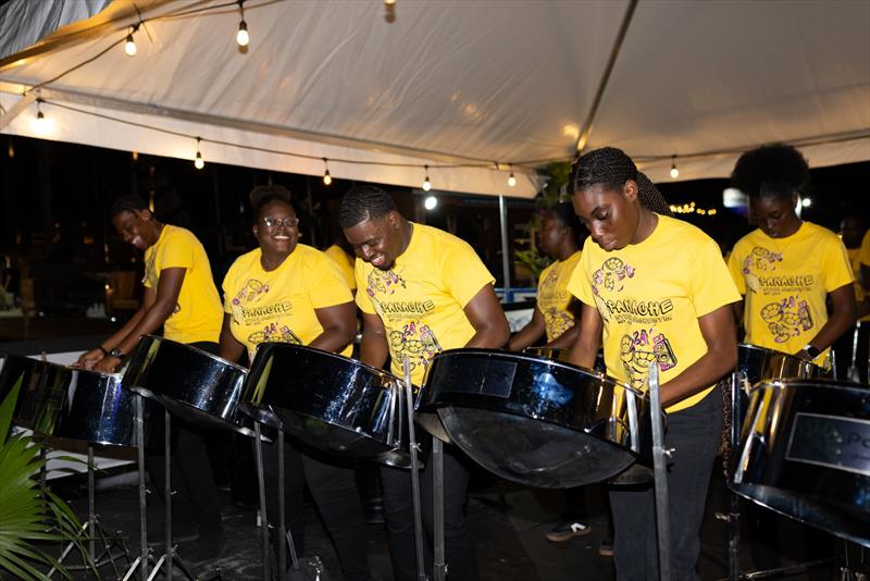 Panache Steel Orchestra, known for its youthful energy and lively spirit, set the atmosphere alight - photo © Arthur Daniel / RORC