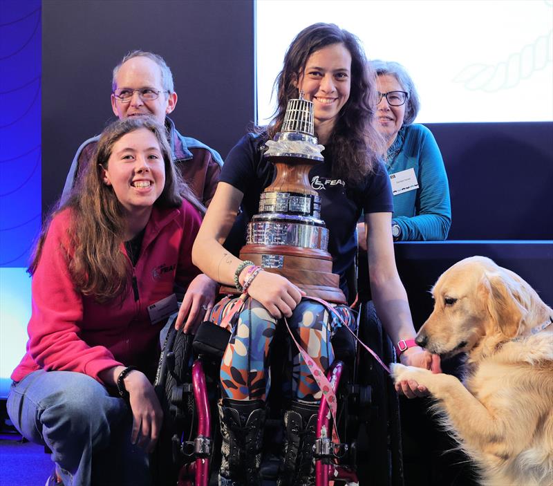 Jazz Turner, YJA Yachtsman of the Year 2025, with her family and Poppy - photo © Mark Jardine / YJA