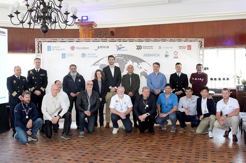 Authorities and skippers at the Real Club Nautico de Vigo photo copyright Marta Domínguez taken at Real Club Náutico de Vigo