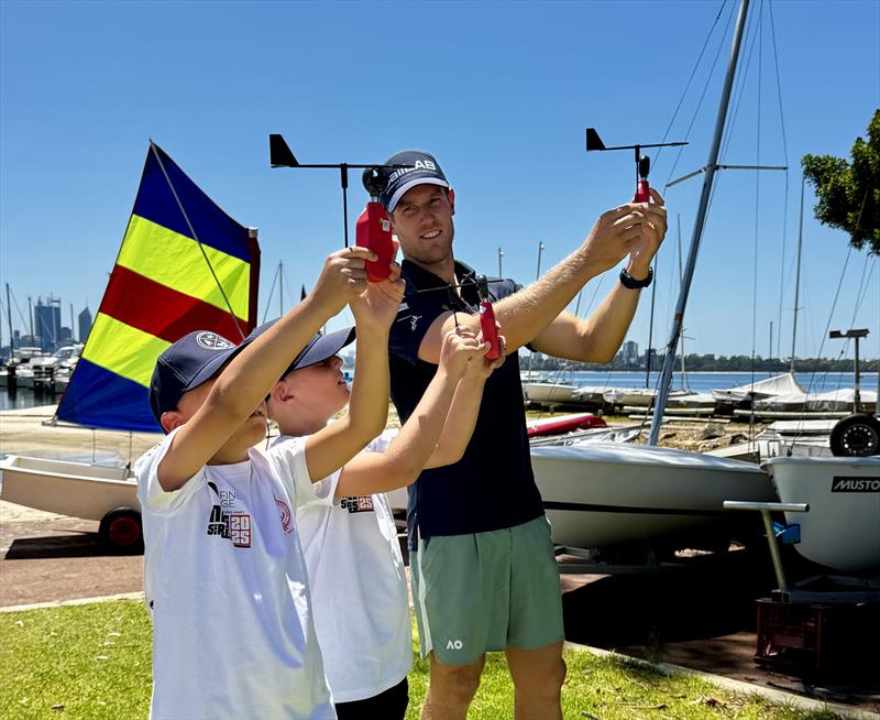 Matt Wearn OAM teaching younglings how to read the wind - photo © Australian Sailing