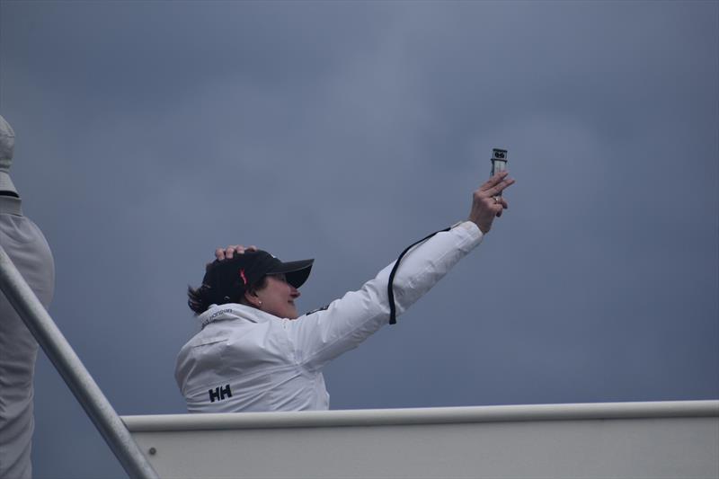 2026 Club Marine Tasmanian Women's Keelboat Regatta Race Officer, Bridget Hutton photo copyright Jane Austin taken at Bellerive Yacht Club
