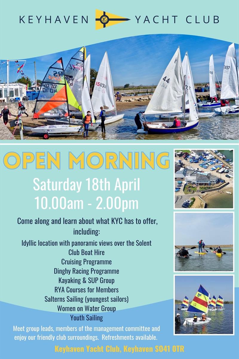 Keyhaven Yacht Club Open Morning 2026 photo copyright KYC taken at Keyhaven Yacht Club