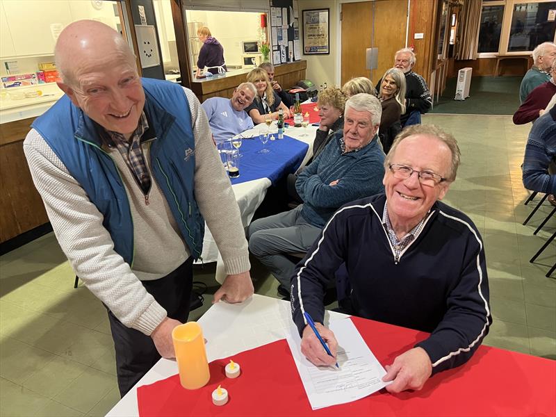 Social highlight: the final report to the D&G Coastal Benefit Fund for the new disabled facilities in the clubhouse being signed by Scott Train (Commodore) with Ian Purkis (Project Lead) during the Solway Yacht Club Easter Weekend - photo © David Harding
