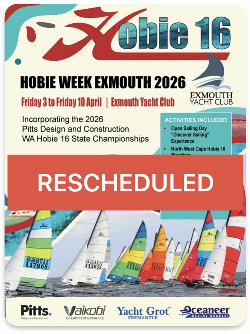 Event poster rescheduled photo copyright Exmouth Yacht Club taken at Exmouth Yacht Club