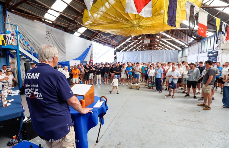Andrew Pearce talks at the International Paint Poole Regatta 2026 Prize Giving - photo © Paul Wyeth / www.pwpictures.com