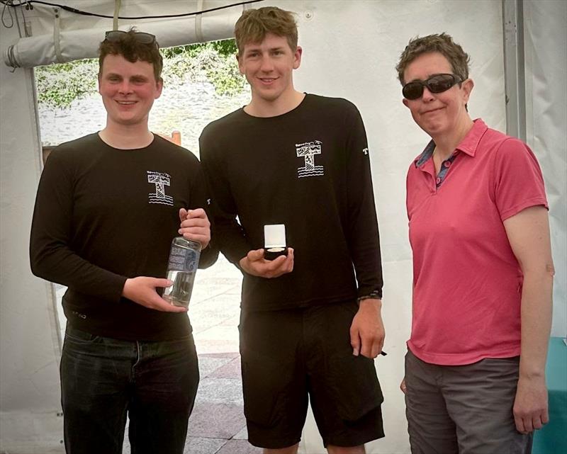 Alaric Bates & Albert Barber with RORC Commodore Deb Fish - photo © RORC