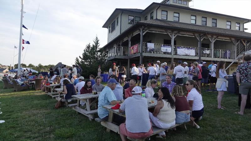 Competitors enjoy a shoreside social at the Newport Regatta - photo © Sail Newport