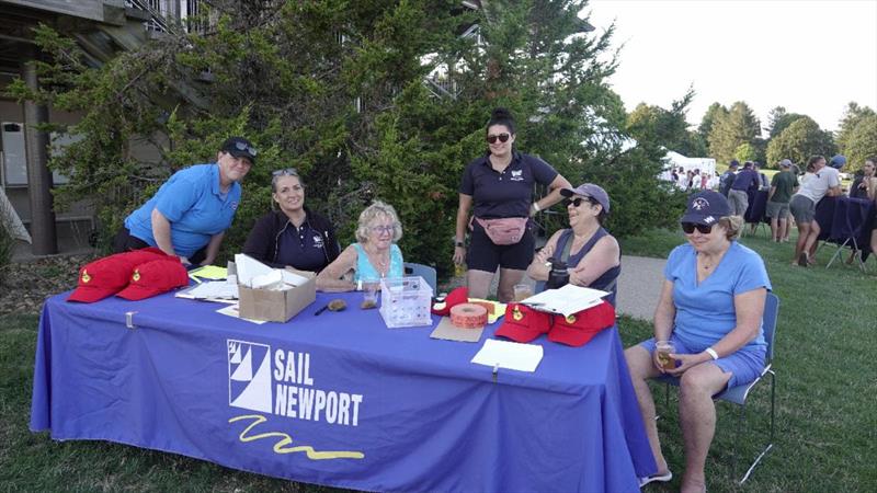 Volunteers gather to welcome Newport Regatta sailors at after-race socials - photo © Sail Newport