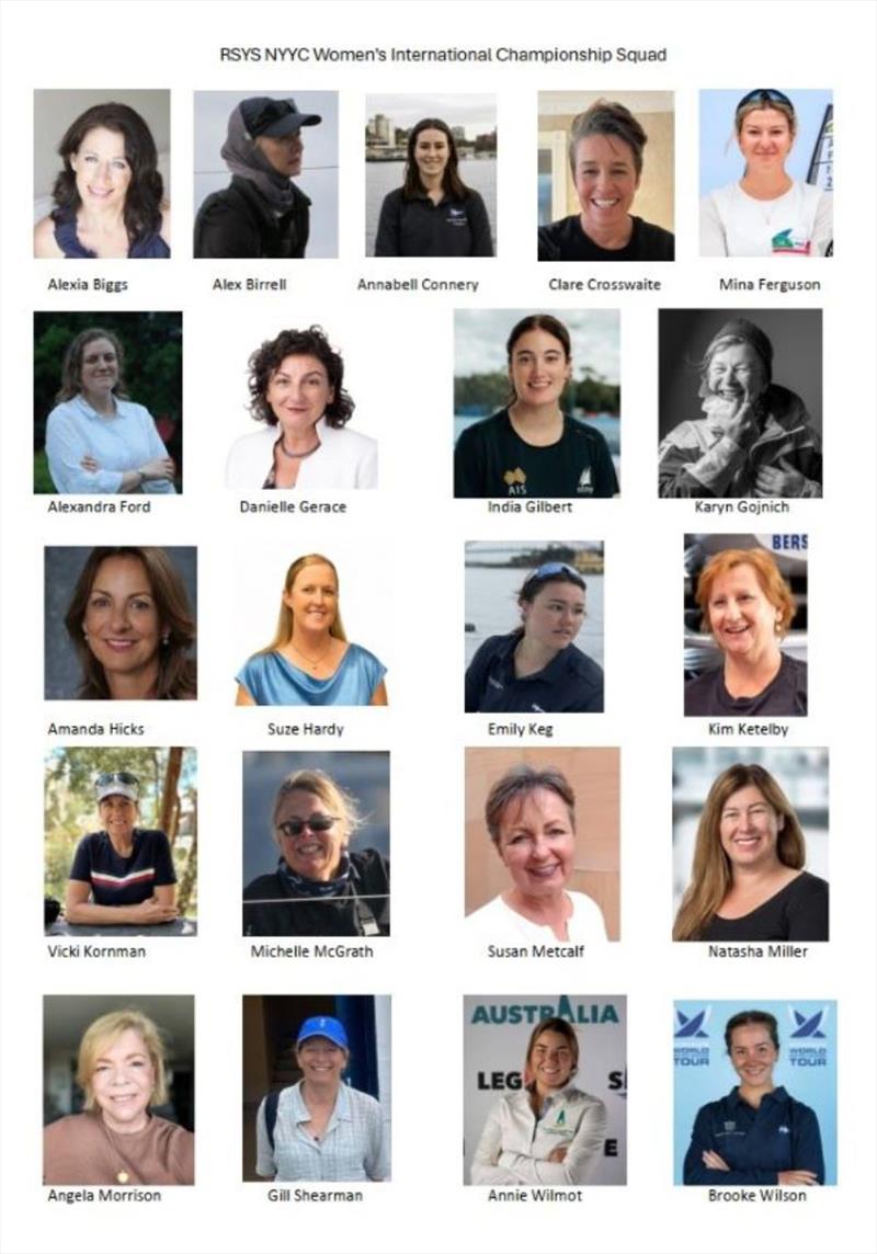 Royal Sydney Yacht Squadron announces crew for the 2026 NYYC Women's International Championship photo copyright Royal Sydney Yacht Squadron taken at Royal Sydney Yacht Squadron