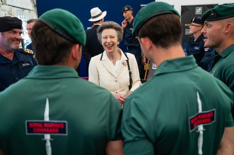Her Royal Highness meets members of the Navy on Cowes Parade at North Sails Cowes Week - photo © Cowes Week / Martin Allen