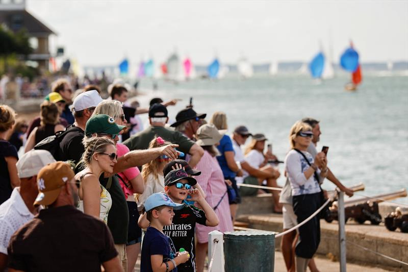 A spectacle for the crowds on Day 1 at North Sails Cowes Week - photo © Cowes Week / Paul Wyeth